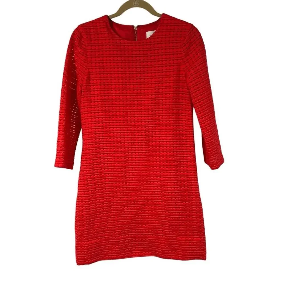 Kate Spade Ashby Blood Orange Half Sleeve Dress Sz 4 Womens